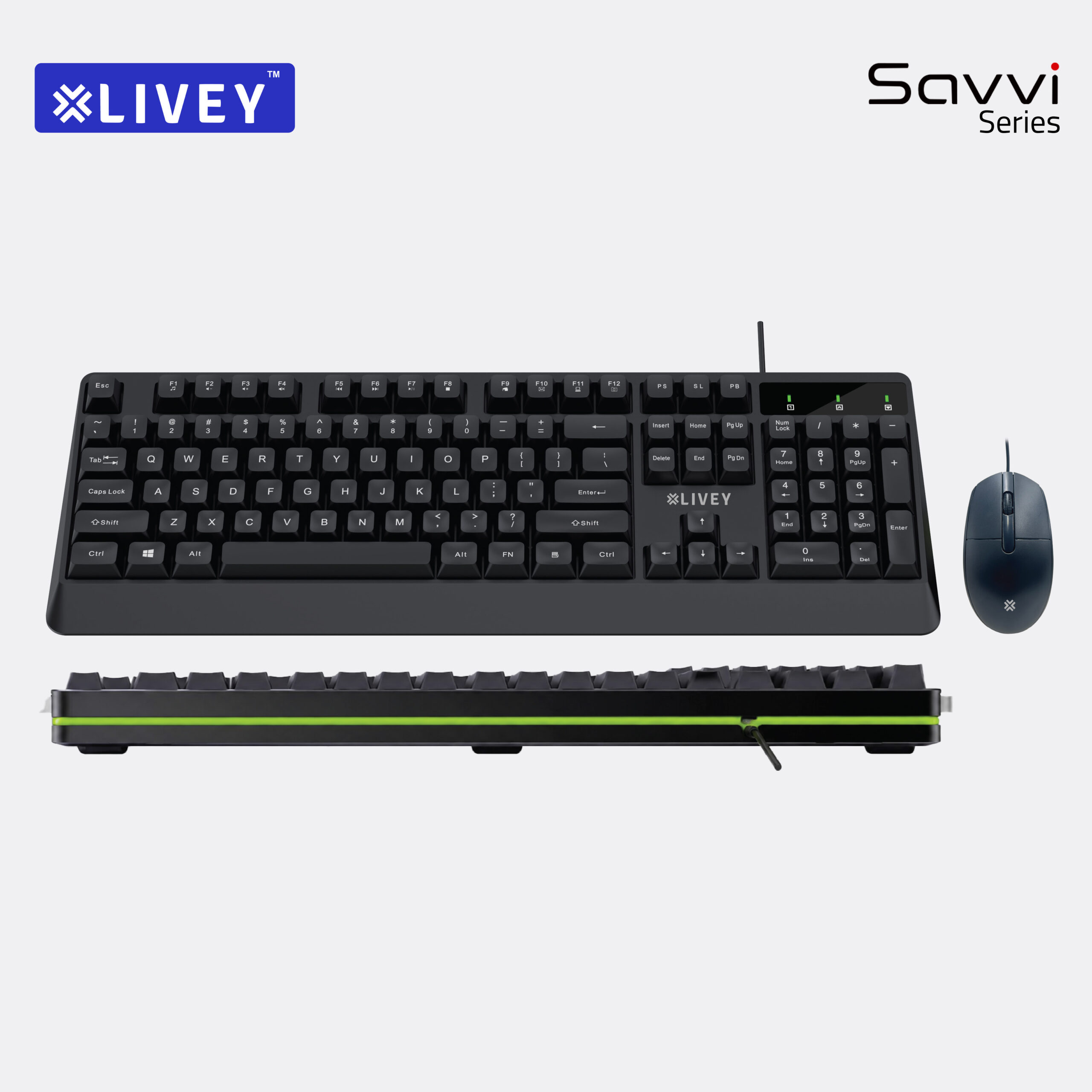 Savvi CB15C full-size wired keyboard and mouse combination