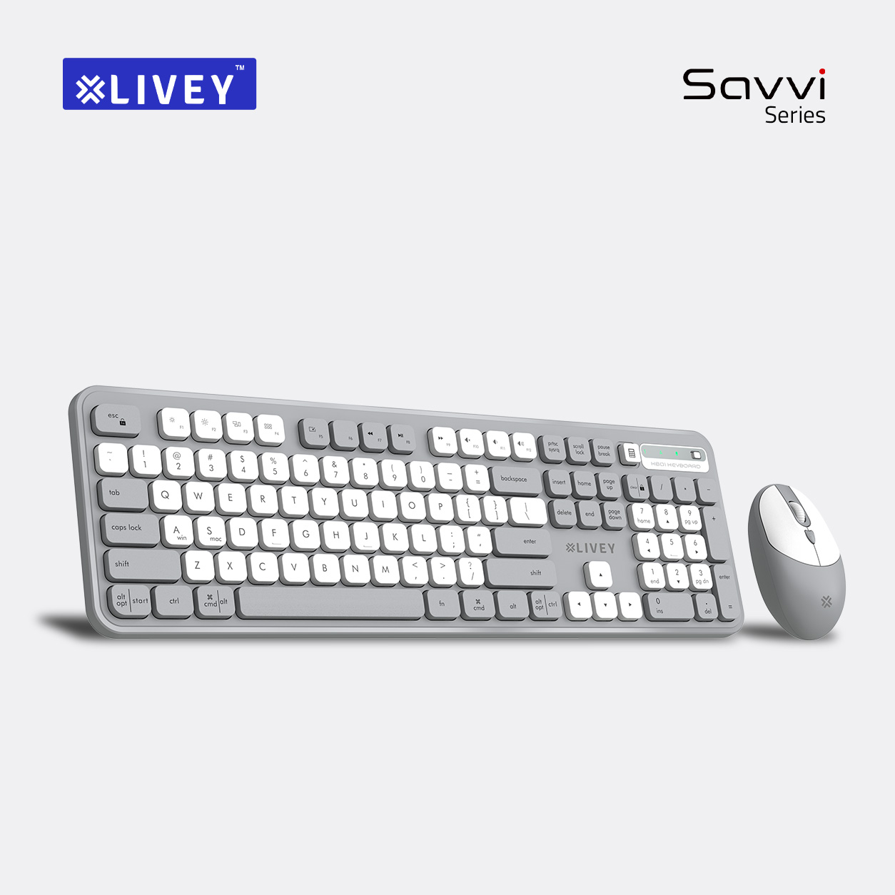 Savvi CB75W dual-tone wireless keyboard and mouse combination