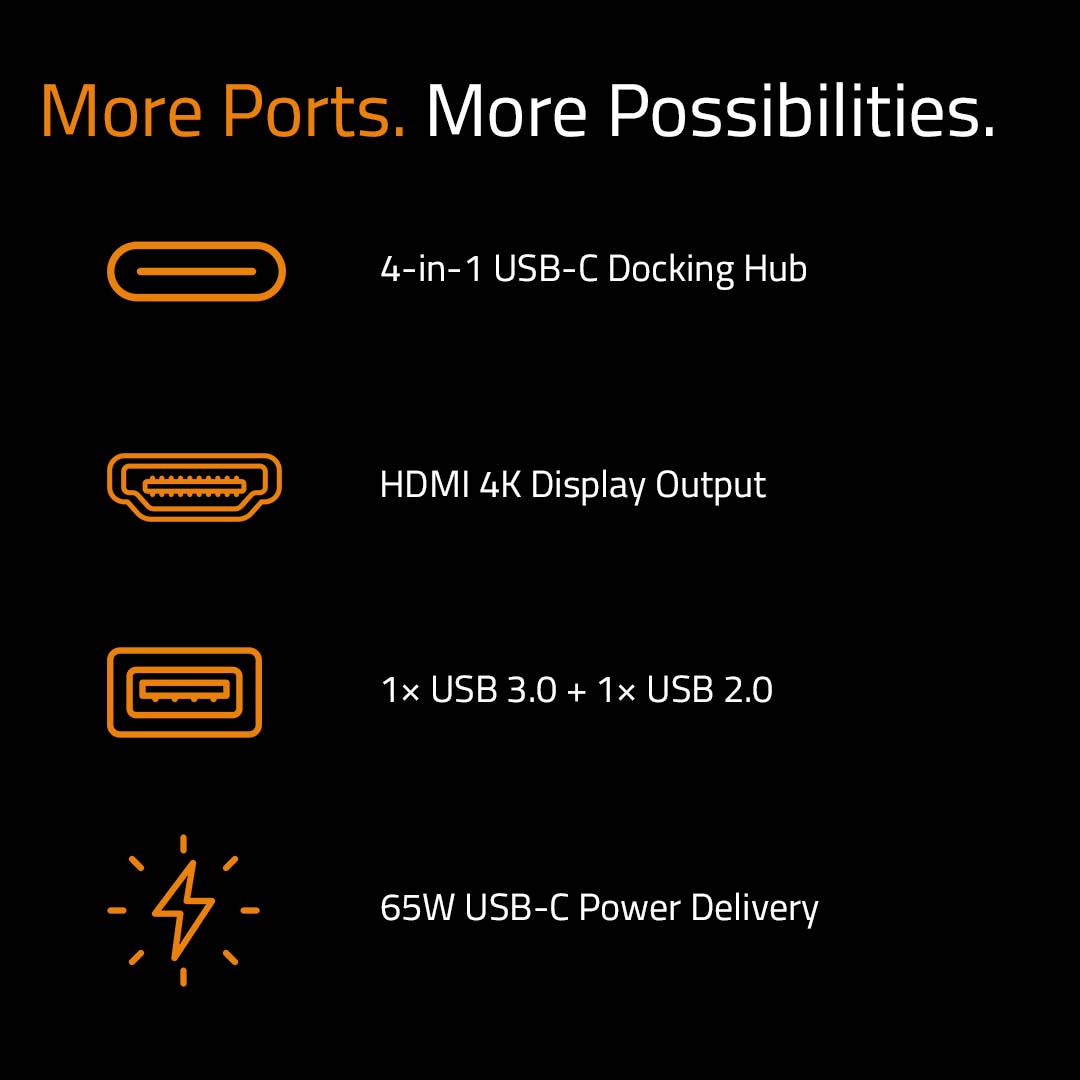 Aurix HB-C410 with HDMI, USB 3.0, USB 2.0 and 65-watt power delivery
