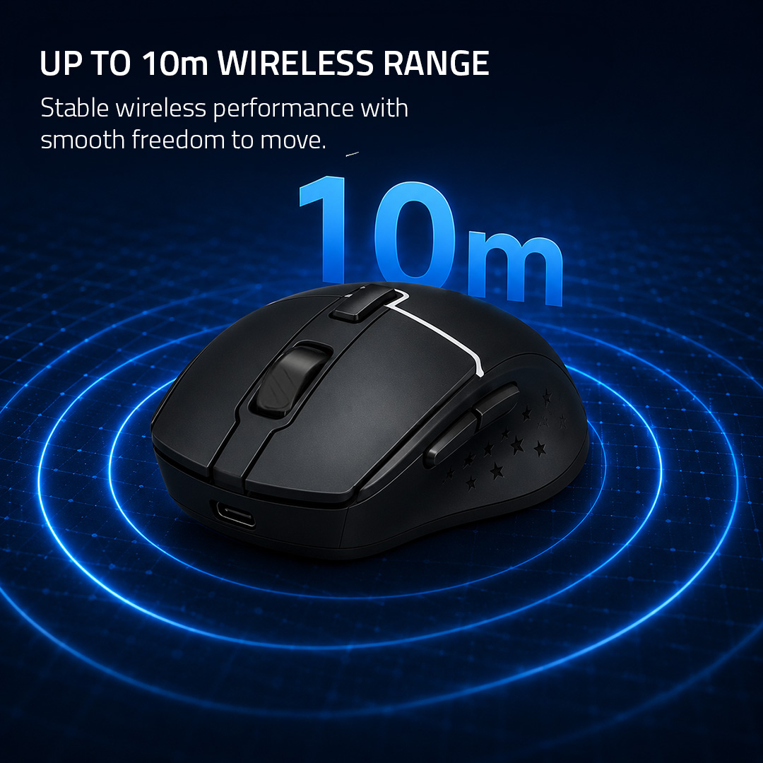 Savvi wireless mouse with up to 10 metre range