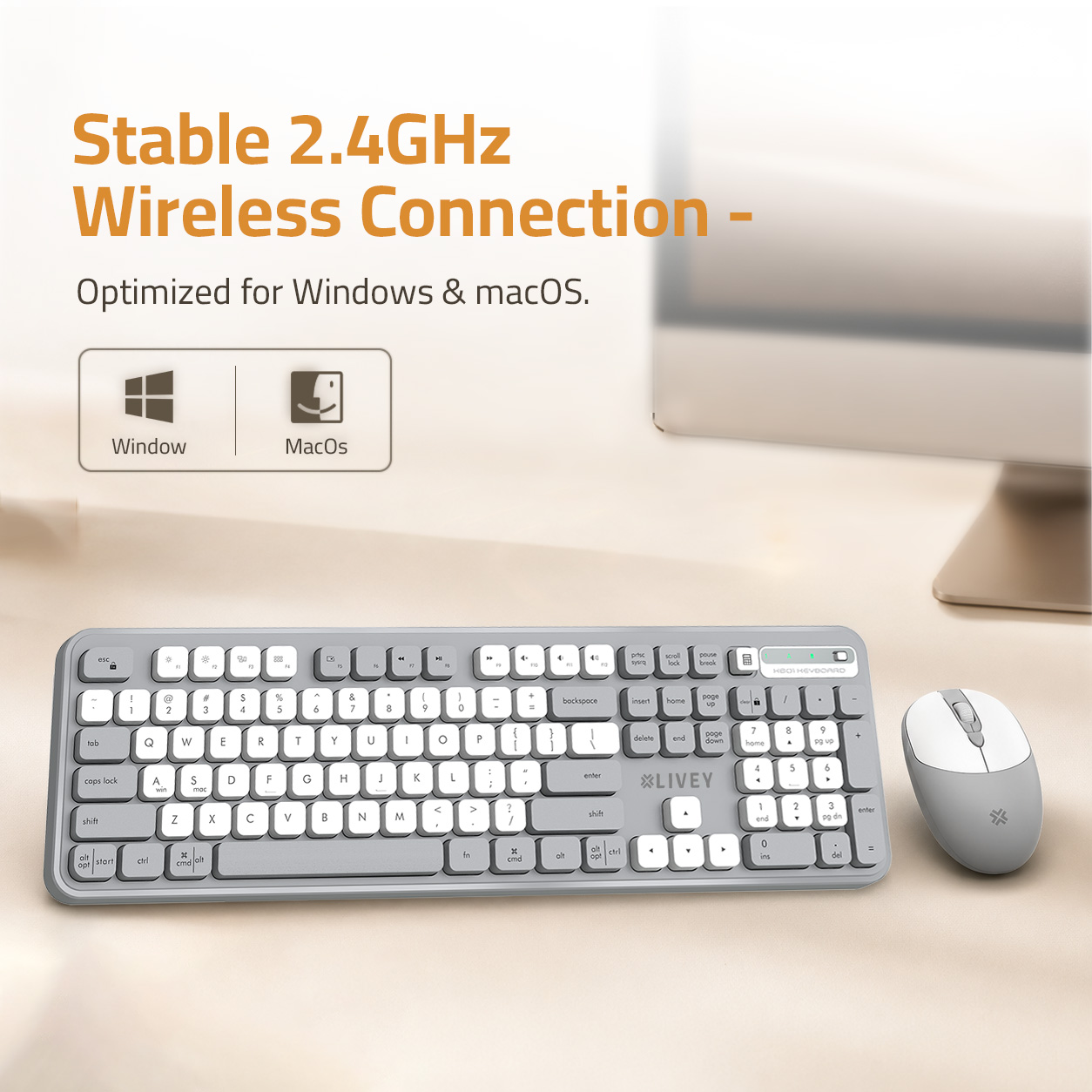 Savvi CB75W 2.4GHz wireless combo for Windows and macOS