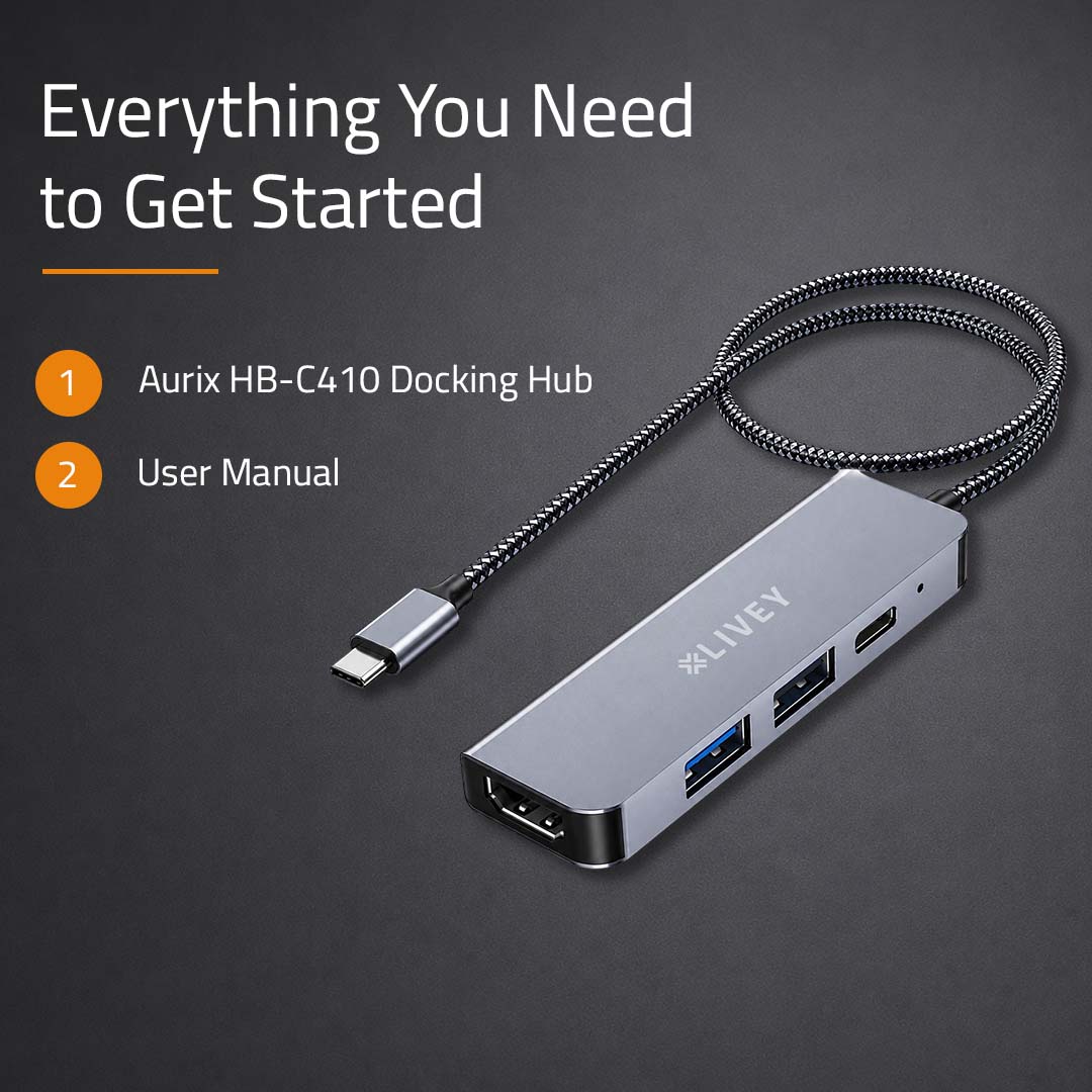 Aurix HB-C410 docking hub and user manual