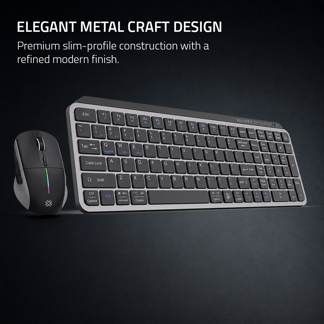 Savvi slim-profile keyboard with metal-crafted design