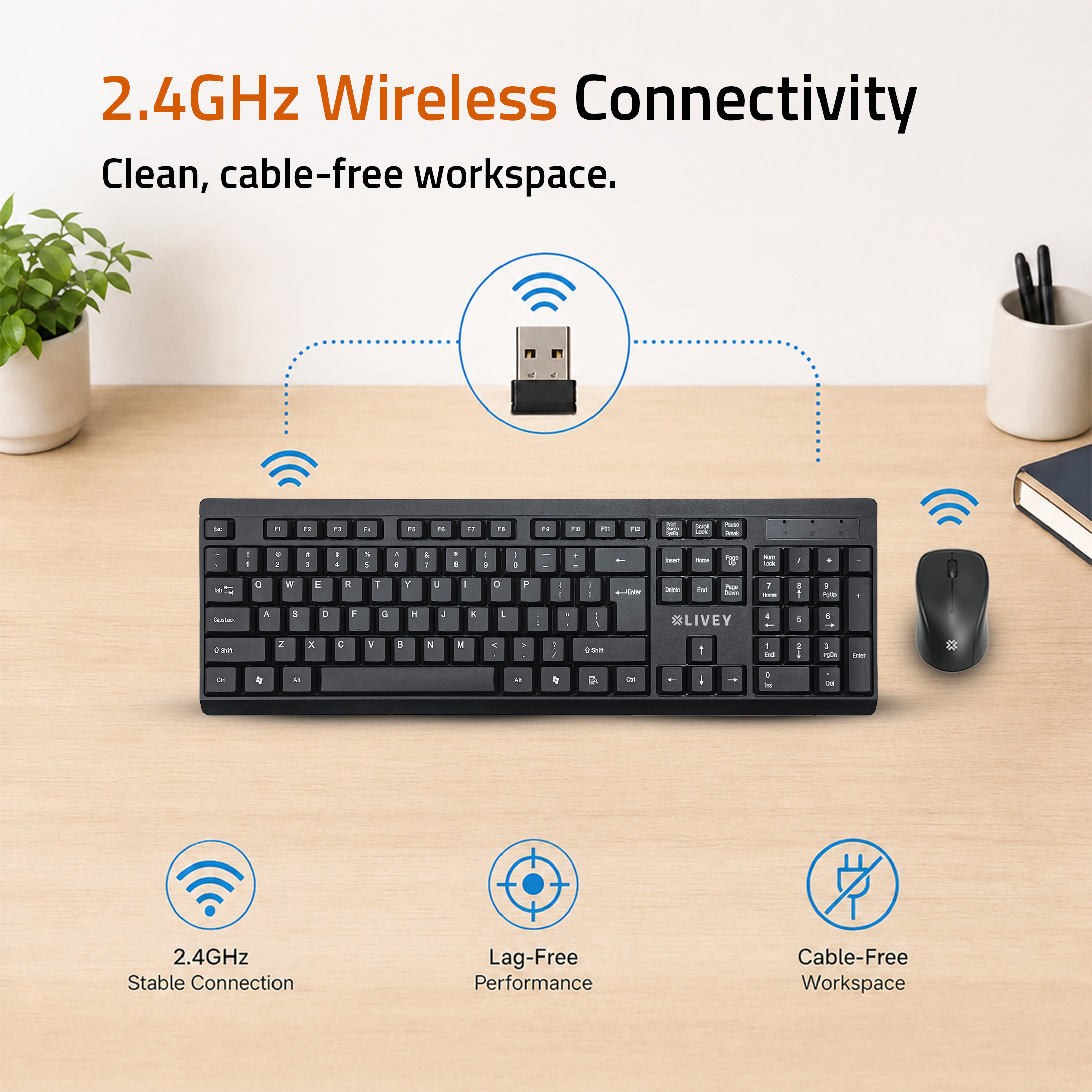 Savvi CB50W 2.4GHz wireless connectivity