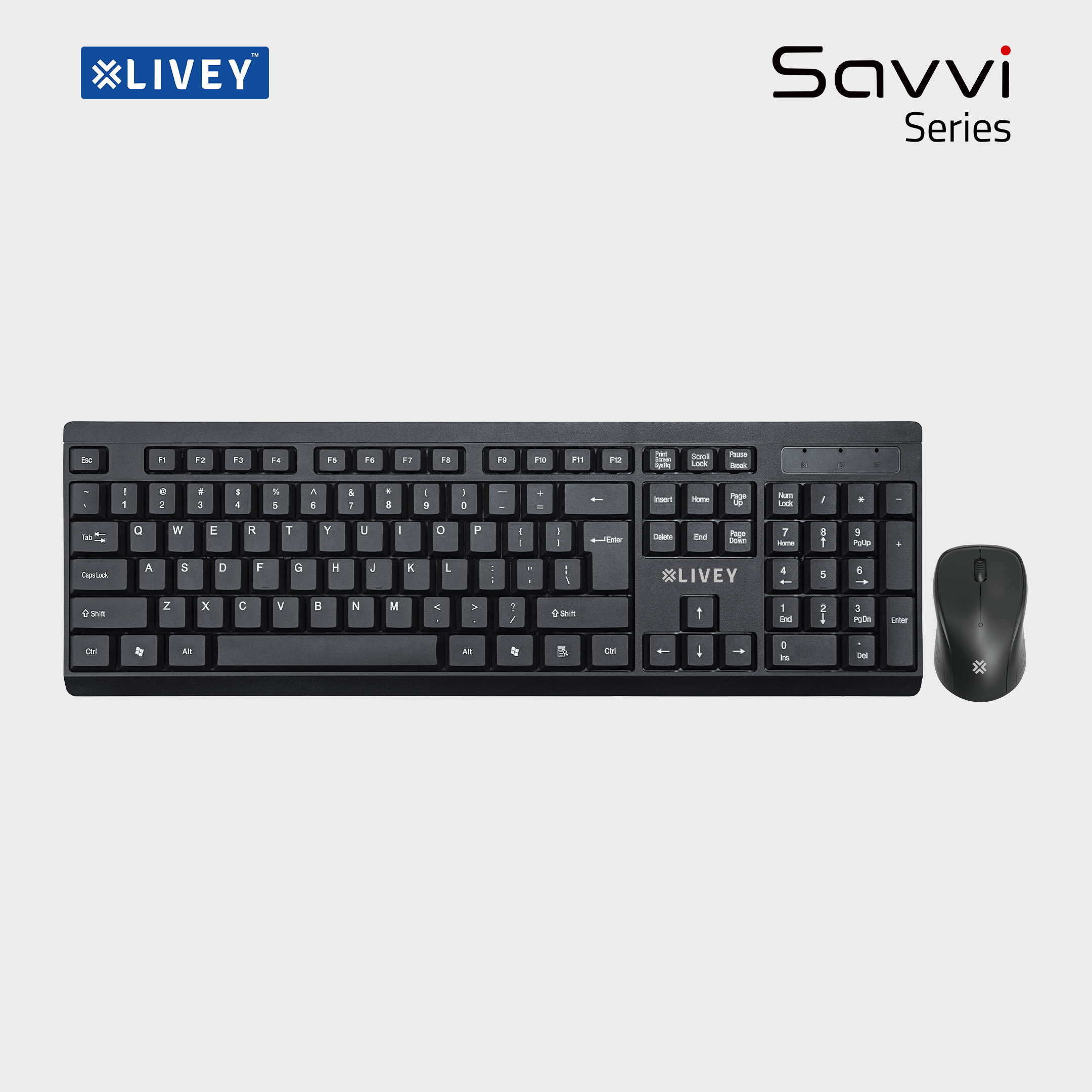 Savvi CB50W full-size wireless keyboard and mouse combination