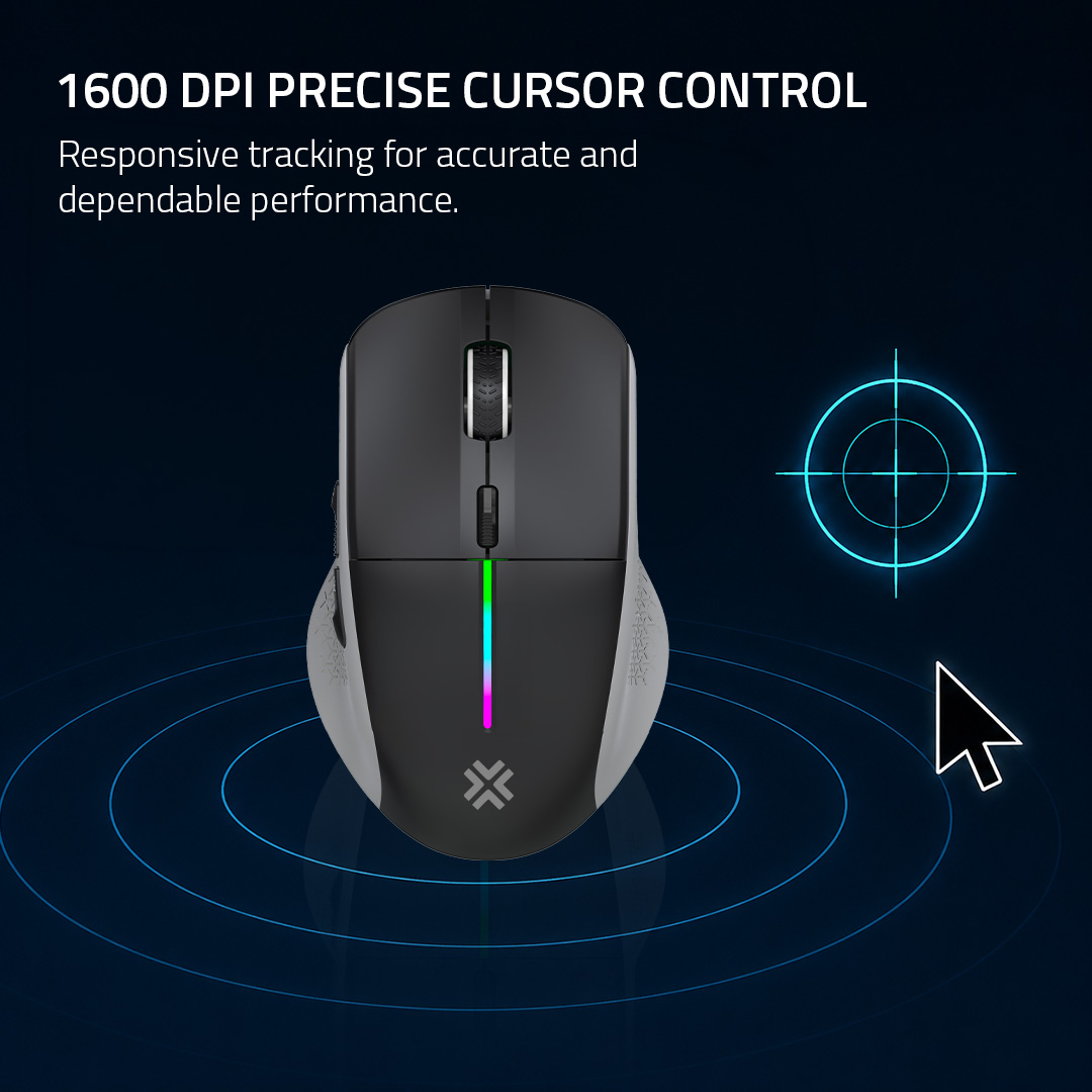 Savvi wireless mouse with 1600 DPI cursor control