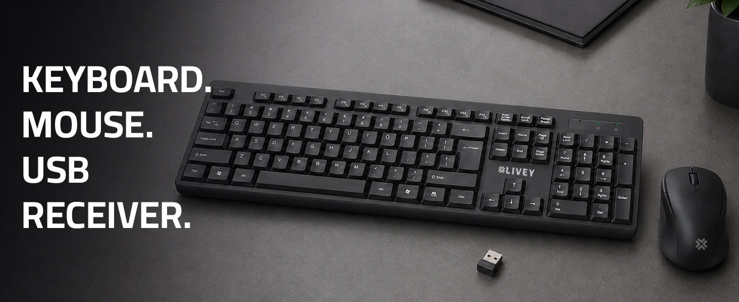 Savvi CB50W keyboard, mouse and USB receiver
