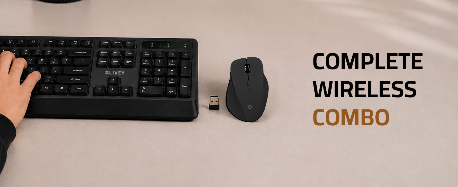 Savvi CB70W complete wireless keyboard and mouse combo