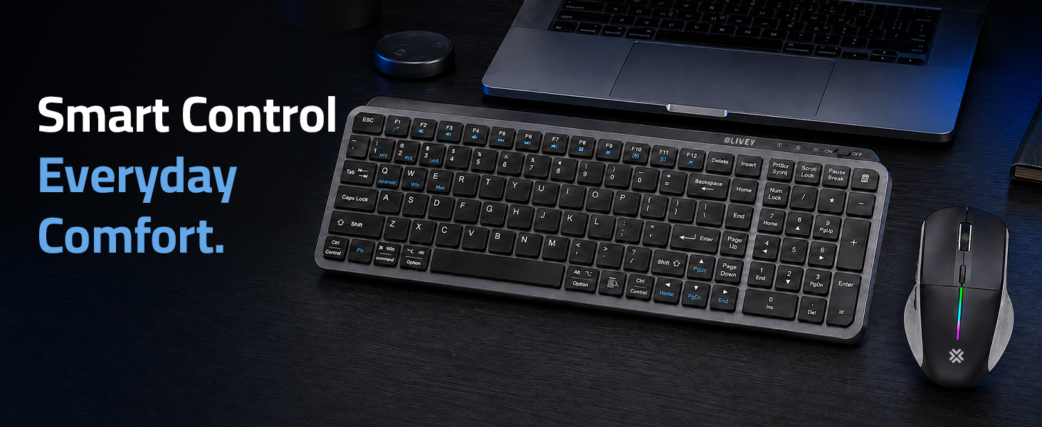 Savvi CB90X wireless keyboard and mouse for everyday comfort