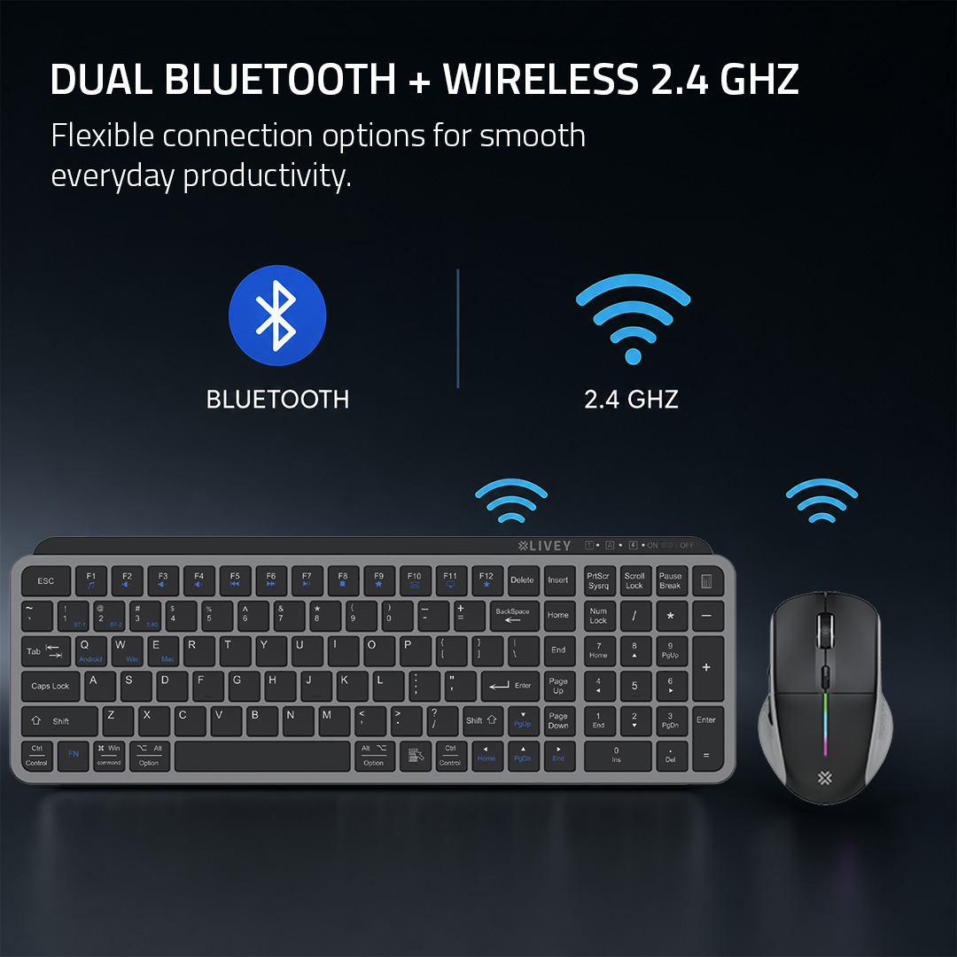 Savvi combo with Bluetooth and 2.4GHz wireless connectivity