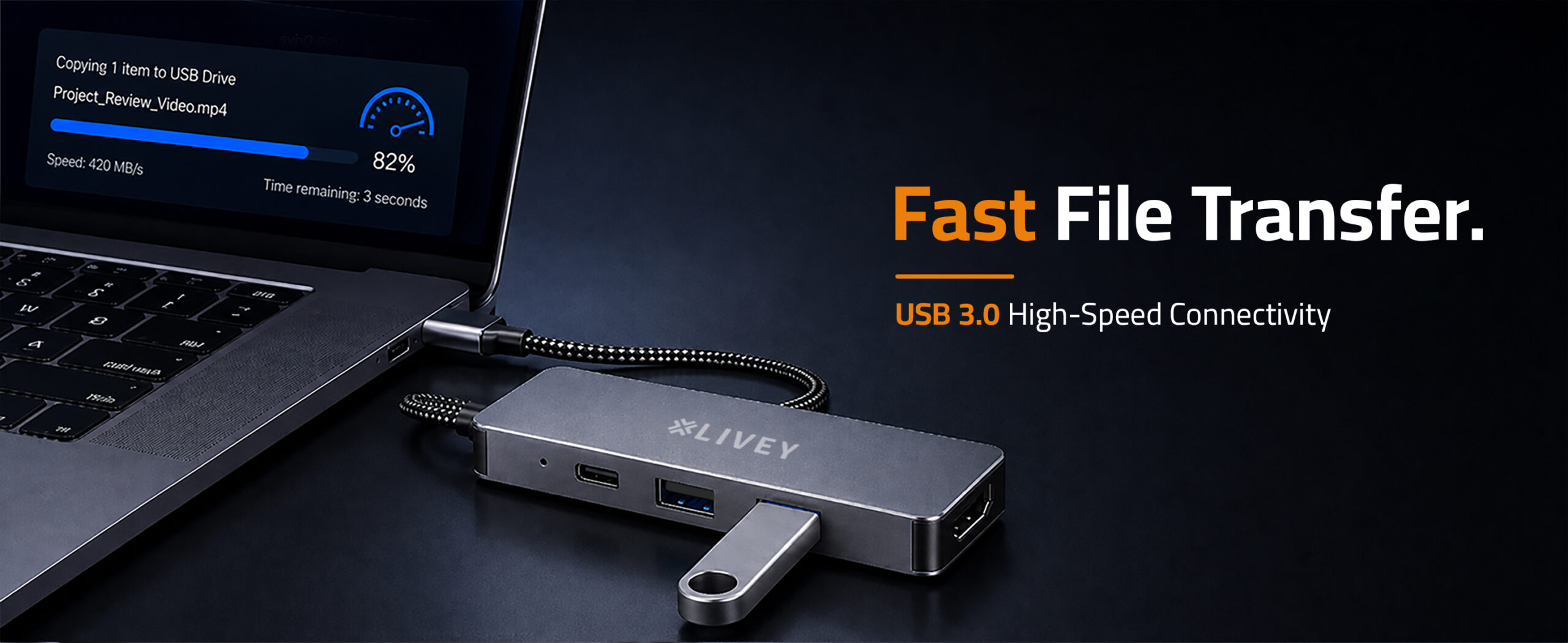 Aurix HB-C410 delivering high-speed USB 3.0 file transfers