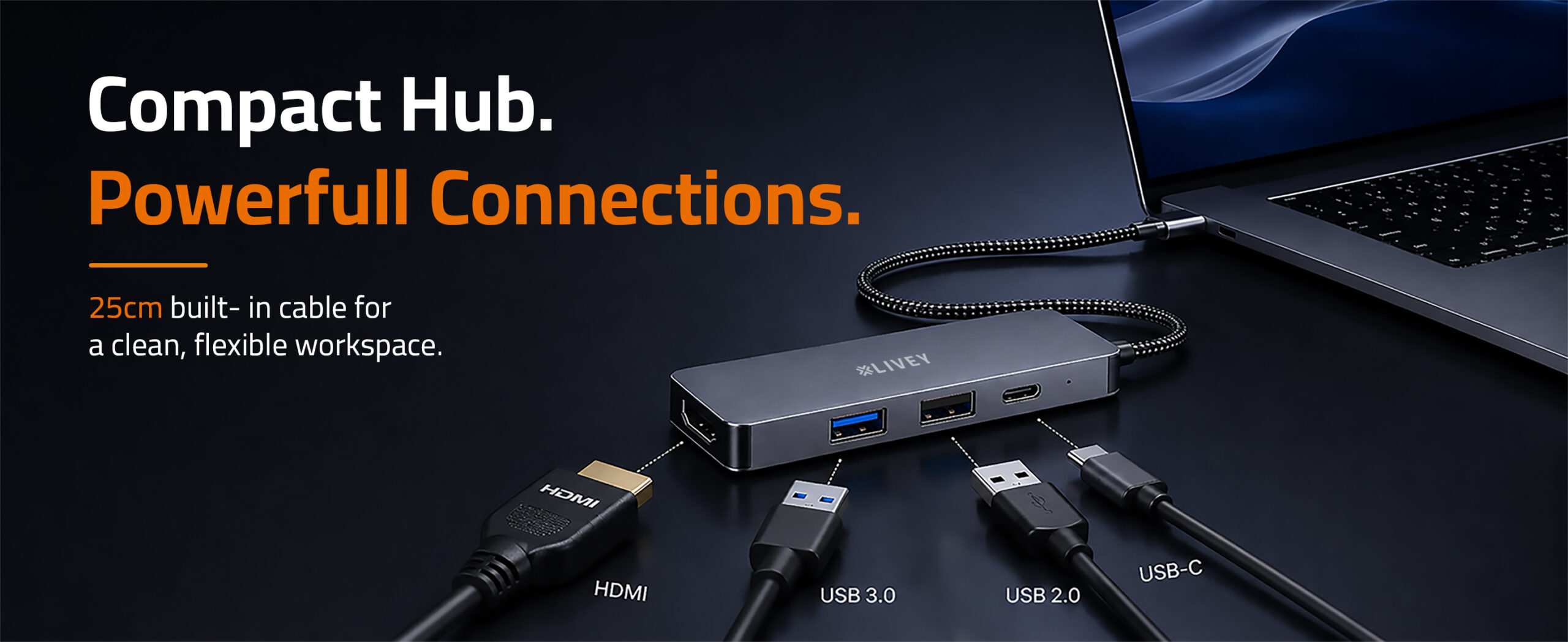 Aurix HB-C410 with HDMI, USB 3.0, USB 2.0 and USB-C connectivity