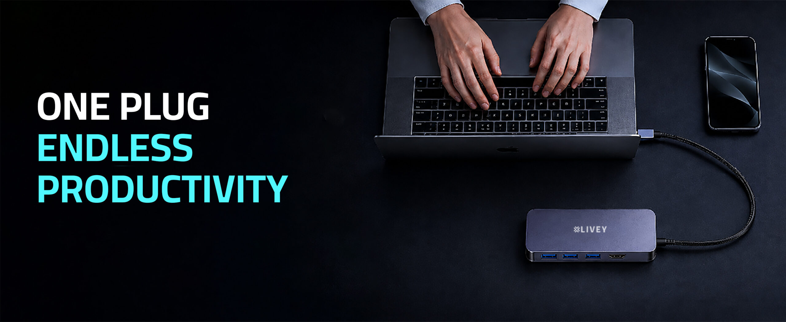 Aurix HB-C810 providing expanded productivity through one USB-C connection