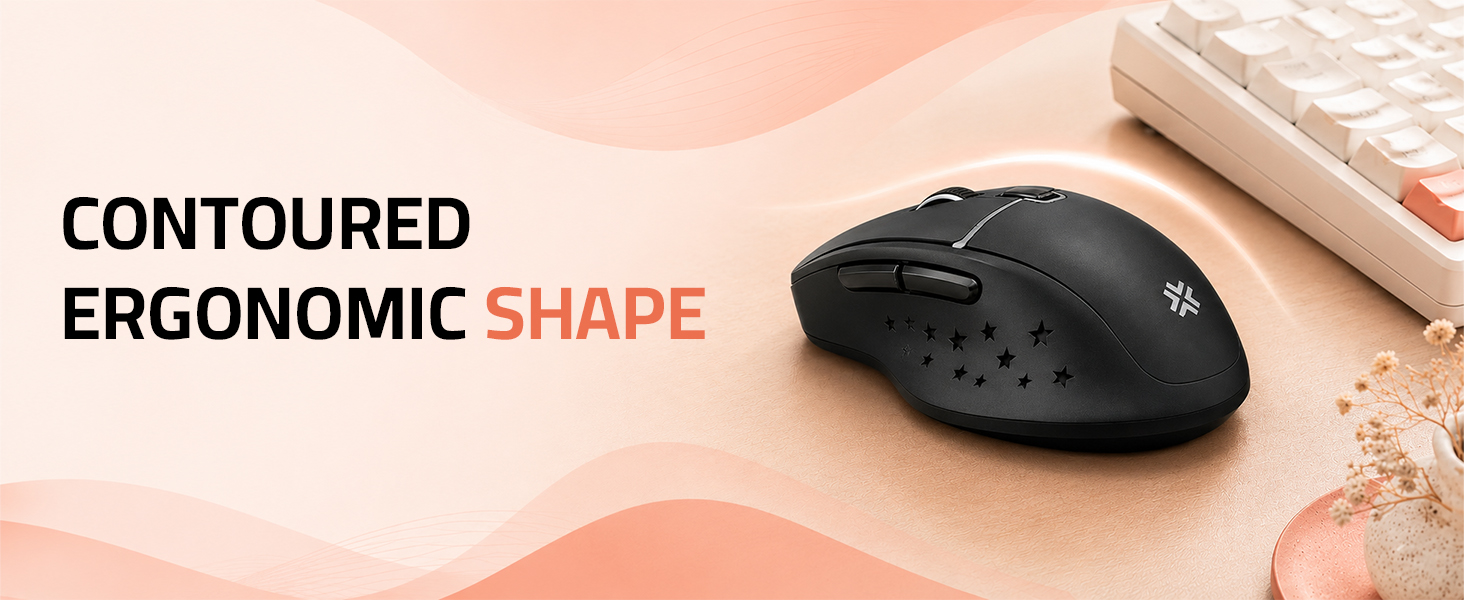 Savvi MS95X wireless mouse with a contoured ergonomic shape